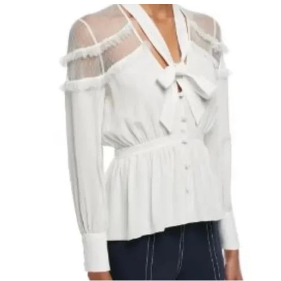 Cinq a Sept Peyton Top in Ivory - Picture 2 of 4